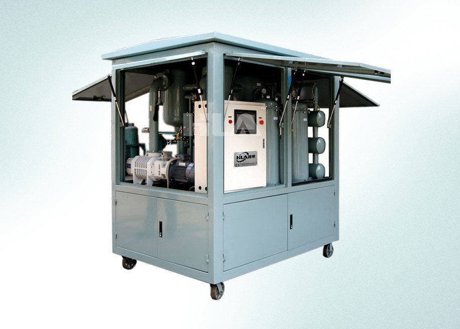 防水変圧器のタッチ画面のコントロール パネルが付いている移動式油純化器